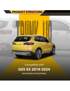 Alerón Trasero BMW X5 G05 2019-2024 Negro Brillante 2