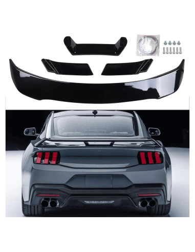 Alerón Trasero AOKAILI para Mustang S650 2024-Presente ABS Negro