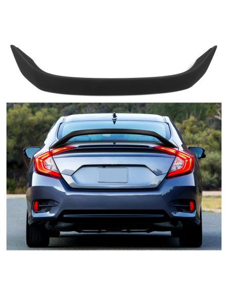 Alerón trasero GFJEF para Honda Civic 2001-2005 negro mate