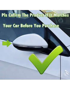 Cubierta de Espejo Retrovisor Hacreyatu para VW Golf MK7 2013-2020 2