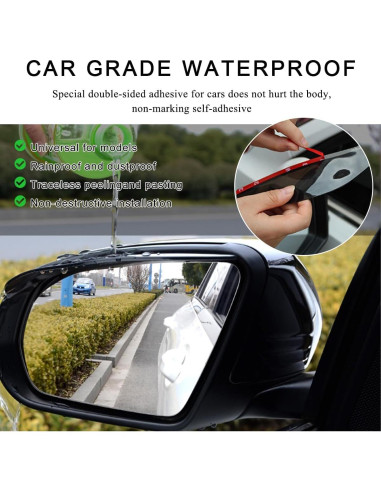 2 PCS Visera de Lluvia SHMZK para Espejo Retrovisor Universal