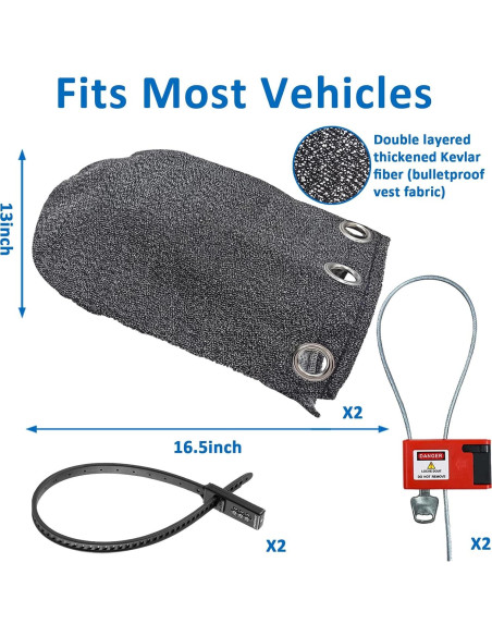 Cubiertas para Espejos Laterales TOPGOT 42x33cm Antirrobo