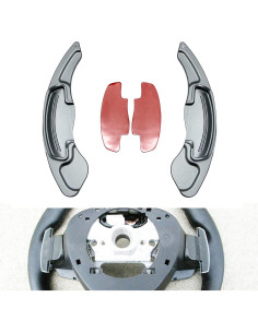 Extensiones de Palanca de Cambio iJDMTOY Aluminio CNC Gris Gunmetal 2