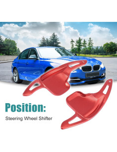 Extensores de Palanca de Cambios ACROPIX para BMW 330i - Rojo 2