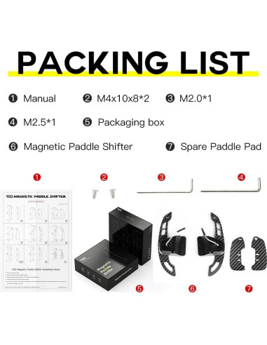 Palanca de Cambio Magnética TDD de Fibra de Carbono para Volkswagen Golf 8 MK8