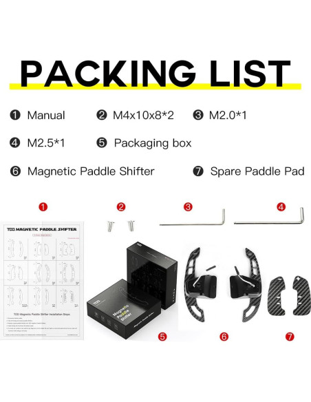 Palanca de Cambio Magnética TDD de Fibra de Carbono para Volkswagen Golf 8 MK8