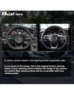 Volante de fibra de carbono OHC MOTORS para Mercedes Benz 2015-2019 2