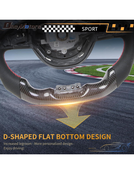 Volante de fibra de carbono OHC MOTORS para Mercedes Benz 2015-2019