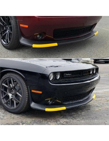 Protector Parachoques Frontal Voodonala Amarillo 2 Piezas Dodge Challenger 2015-2023
