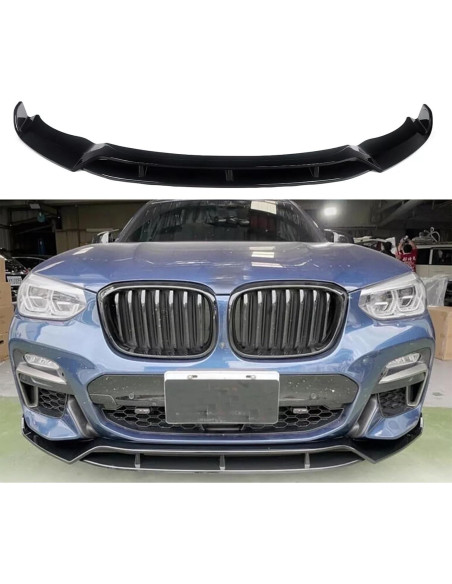 Spoiler Labio Frontal BMW X3 X4 2017-2021 Carbono Negro