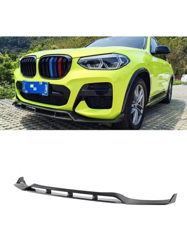 Spoiler Labio Frontal BMW X3 X4 2017-2021 Carbono Negro