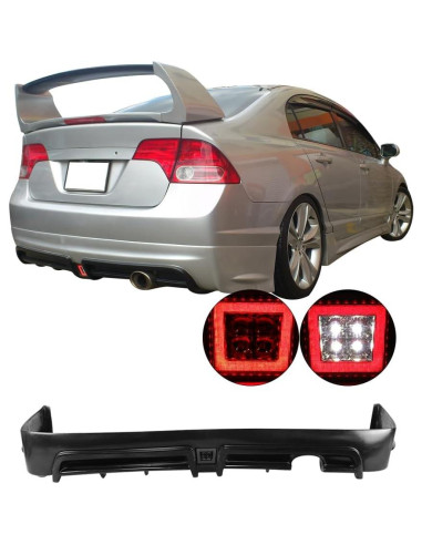 Labio Parachoques Trasero Honda Civic 2006-2011 IKON MOTORSPORTS
