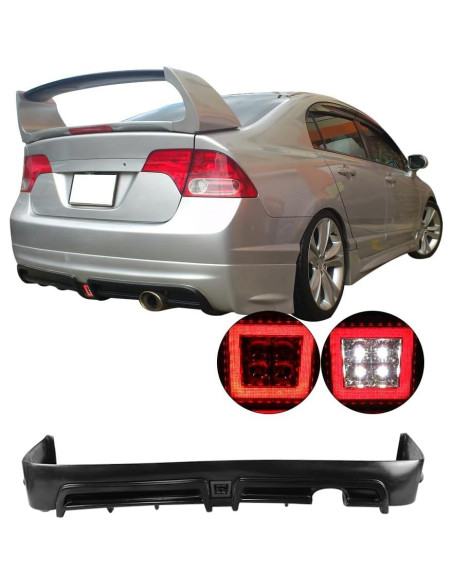 Labio Parachoques Trasero Honda Civic 2006-2011 IKON MOTORSPORTS