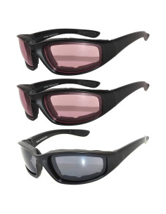 Juego de 3 gafas de sol para motocicleta UV400 - Unisex