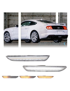 Luces de Marcador Lateral LED GSOWO para Ford Mustang 2015-2023