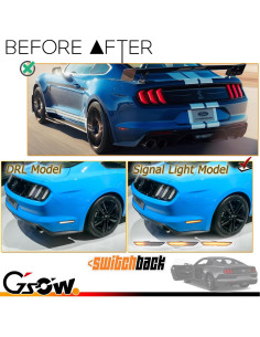 Luces de Marcador Lateral LED GSOWO para Ford Mustang 2015-2023 2