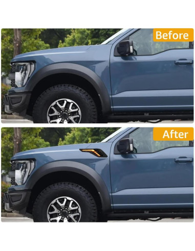 Luces de Marcador Lateral LED AFOGGEST para Ford F150 Raptor 2021-2023
