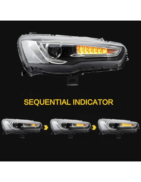 Faros LED VLAND para Mitsubishi Lancer EVO X 2008-2020
