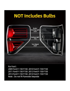 Luz Trasera de Freno OKLPF para Ford F150 2009-2014 Roja 2