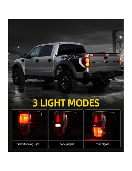 Luz Trasera de Freno OKLPF para Ford F150 2009-2014 Roja