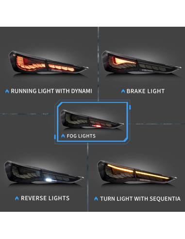 Luces Traseras VLAND Ahumadas para BMW Serie 4 G22/G23 2021-2023