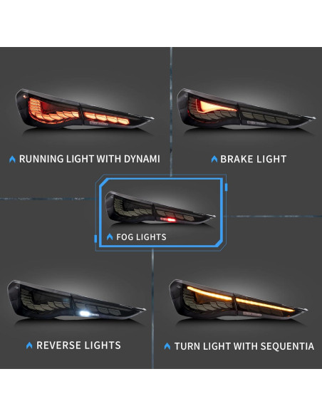 Luces Traseras VLAND Ahumadas para BMW Serie 4 G22/G23 2021-2023