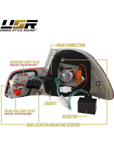 Luces Traseras LED Euro Ahumadas USR para BMW E46 2 Puertas