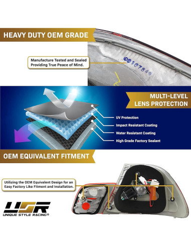 Luces Traseras LED Euro Ahumadas USR para BMW E46 2 Puertas