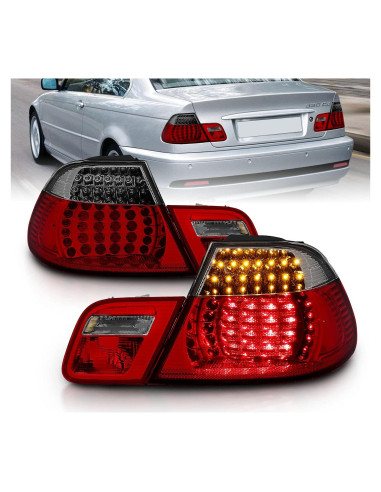 Luces Traseras AmeriLite 4Pcs Rojo/Humo para BMW E46 Coupe