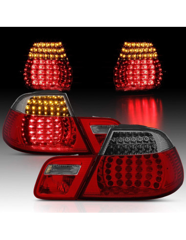 Luces Traseras AmeriLite 4Pcs Rojo/Humo para BMW E46 Coupe