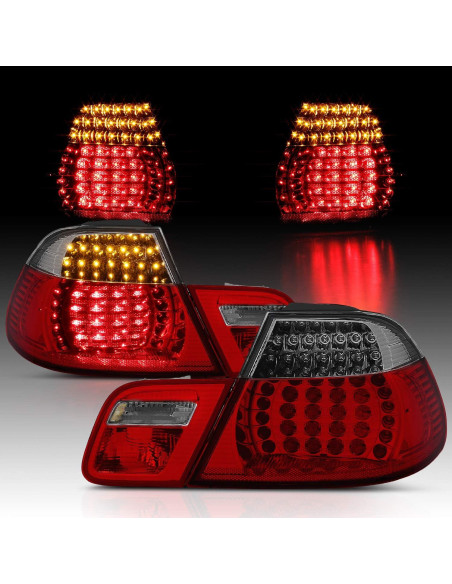 Luces Traseras AmeriLite 4Pcs Rojo/Humo para BMW E46 Coupe
