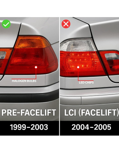 Luces Traseras AmeriLite 4Pcs Rojo/Humo para BMW E46 Coupe