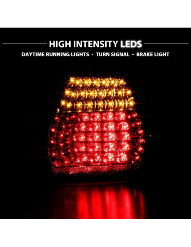 Luces Traseras AmeriLite 4Pcs Rojo/Humo para BMW E46 Coupe