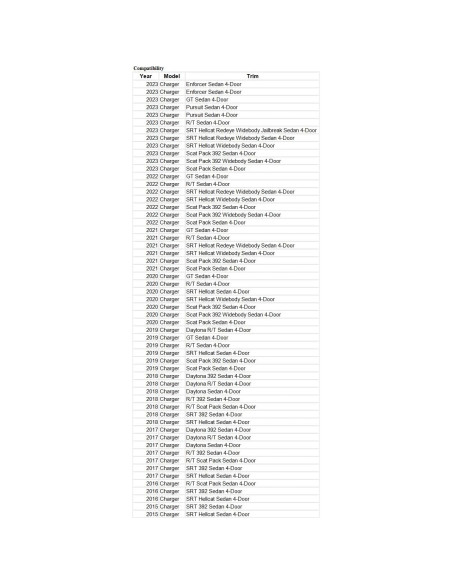 Faldones Laterales Dodge Charger 2015-2023 Kinautex Negro Mate