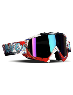 Gafas de Motocross YOHOG con Lente Colorida y Correa Ajustable