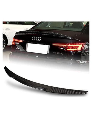 Alerón trasero estilo V fibra de carbono Audi A4 B9 2017-2020