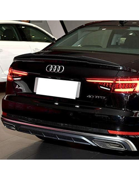 Alerón trasero estilo V fibra de carbono Audi A4 B9 2017-2020