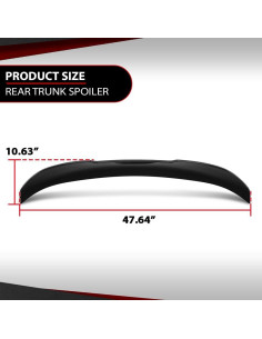 Alerón Trasero BMW E90 3 Series Sedán 2006-2011 Negro Brillante 2