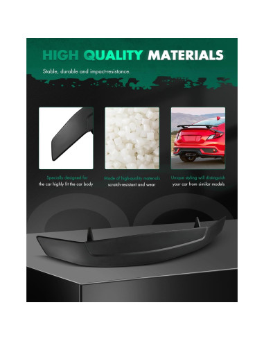 Alerón Trasero SCITOO Negro ABS para Honda Civic Sedán 1.5L