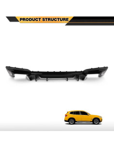 Difusor Trasero Labio CNNELL Compatible BMW X3 G01 M40i 2018-2021 2