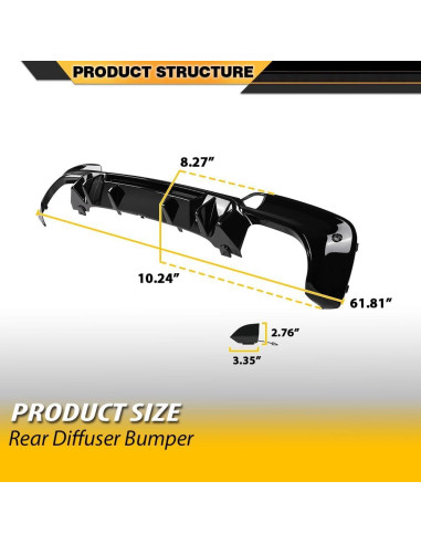 Difusor Trasero Labio CNNELL Compatible BMW X3 G01 M40i 2018-2021