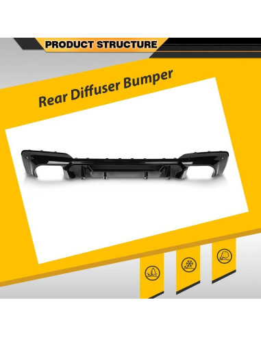 Difusor Trasero Labio CNNELL Compatible BMW X3 G01 M40i 2018-2021