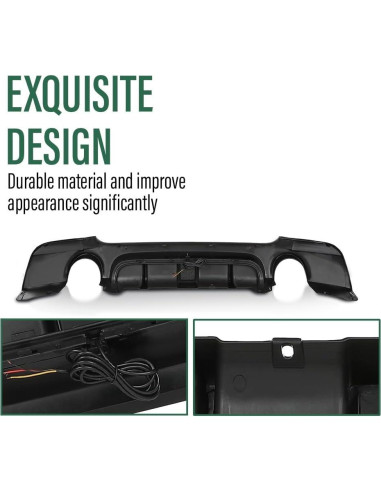 Difusor Trasero GRAND ORANGE para BMW 3 Series E92 E93 2007-2014