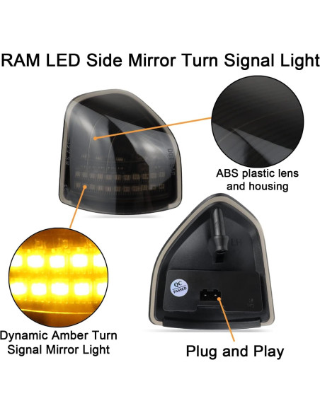 Luces de Marcador LED Secuenciales KEEGTBOX para Dodge Ram 2010-2018
