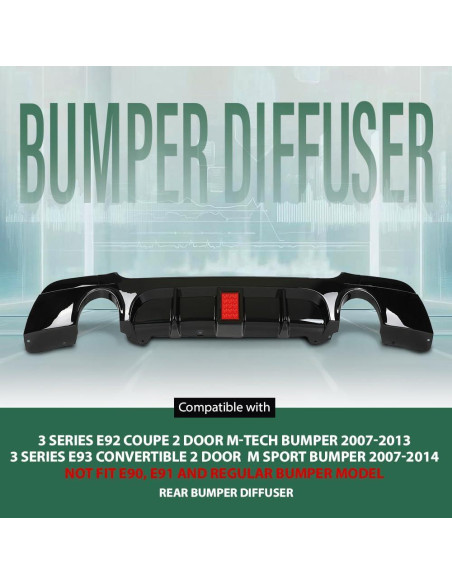 Difusor Trasero GRAND ORANGE para BMW 3 Series E92 E93 2007-2014