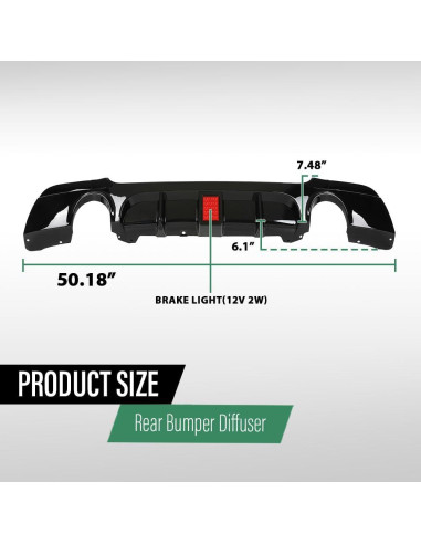 Difusor Trasero GRAND ORANGE para BMW 3 Series E92 E93 2007-2014