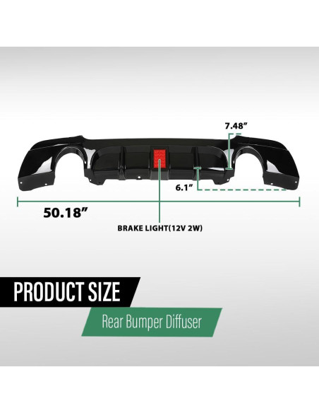 Difusor Trasero GRAND ORANGE para BMW 3 Series E92 E93 2007-2014