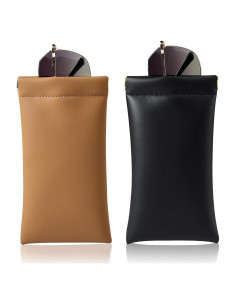 Estuche para Gafas MEIBOOCH de Cuero Suave Grande