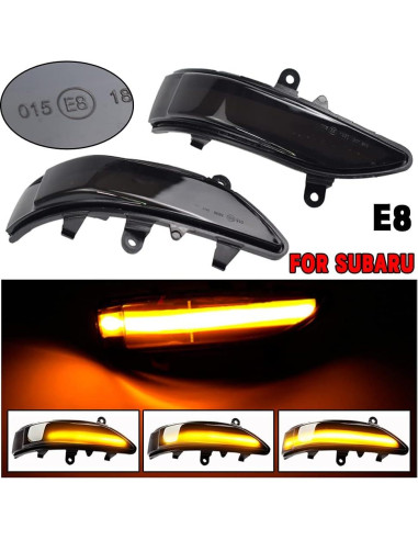 Espejo Retrovisor Lateral LED Amarillo para Subaru 2007-2016