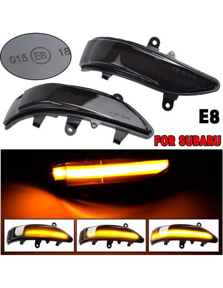 Espejo Retrovisor Lateral LED Amarillo para Subaru 2007-2016